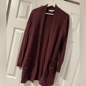 LOFT cozy knit open cardigan